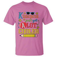 Funny Kindergarten Just Got A Lot Cooler T Shirt First Day Of School Sunglass Red Apple - Wonder Print Shop