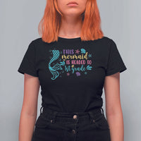 Funny Back To School T Shirt For Women This Mermaid Is Headed To 1st Grade Bubbles Starfish Seashell - Wonder Print Shop