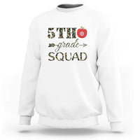 Funny Back To School Hunting Sweatshirt 5TH Grade Squad Camo Flag Apple Arrow - Wonder Print Shop