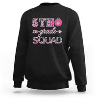 Funny Back To School Hunting Sweatshirt 5TH Grade Squad Pink Camo Flag Apple Arrow - Wonder Print Shop