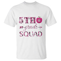 Funny Back To School Hunting T Shirt 5TH Grade Squad Pink Camo Flag Apple Arrow - Wonder Print Shop