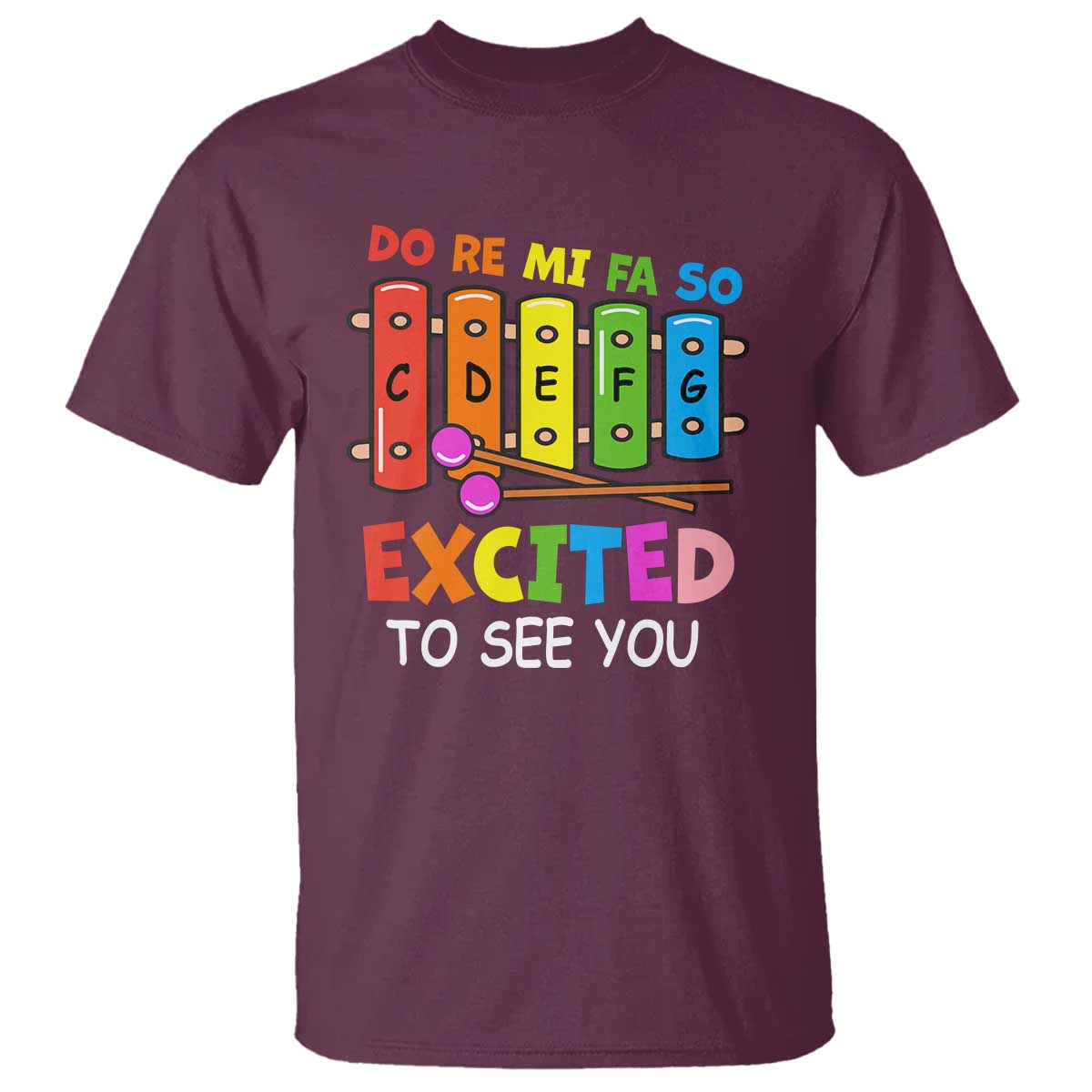 Music Teacher T Shirt Do Re Mi Fa So Excited To See You Back To School - Wonder Print Shop