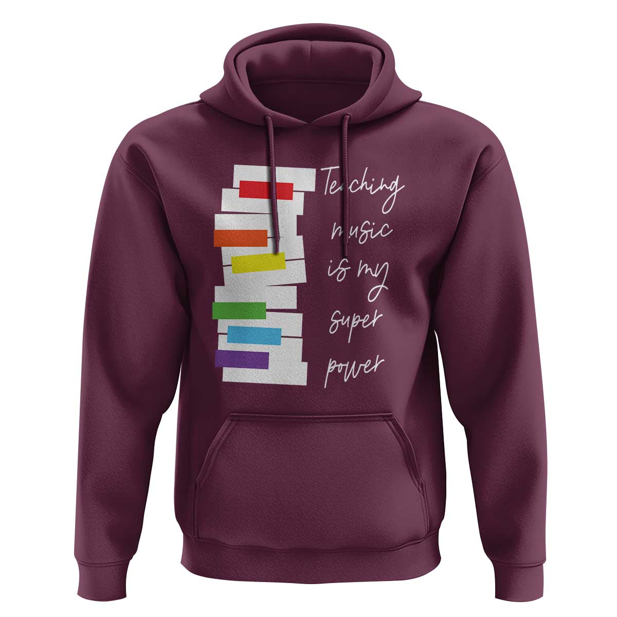Music Teacher Hoodie Teaching Music Is My Superpower - Wonder Print Shop