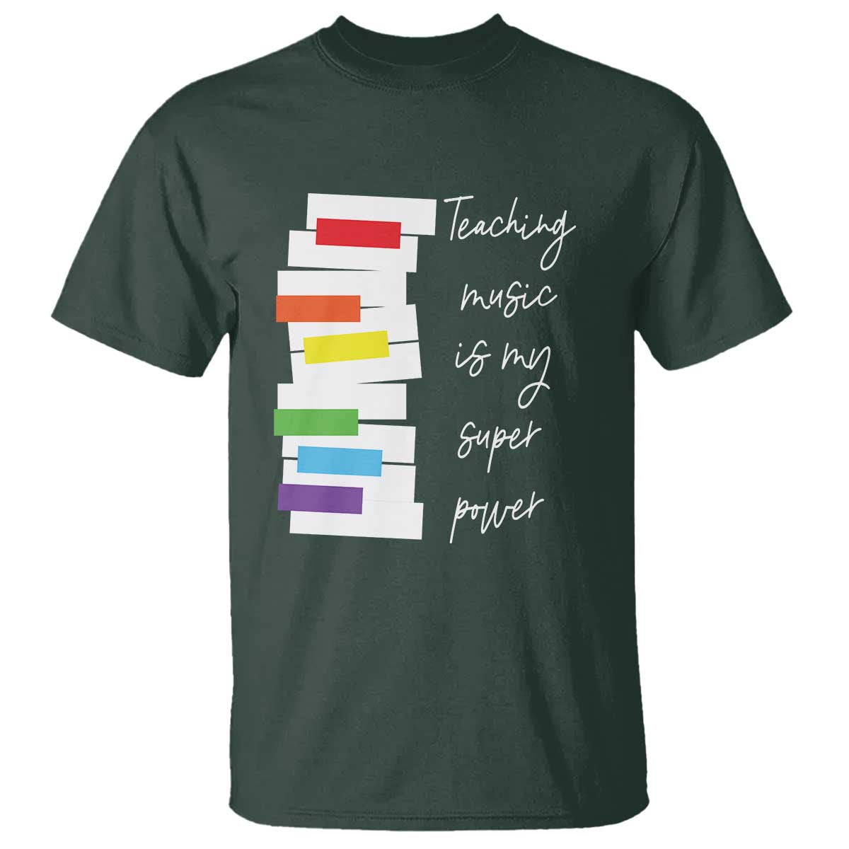 Music Teacher T Shirt Teaching Music Is My Superpower - Wonder Print Shop