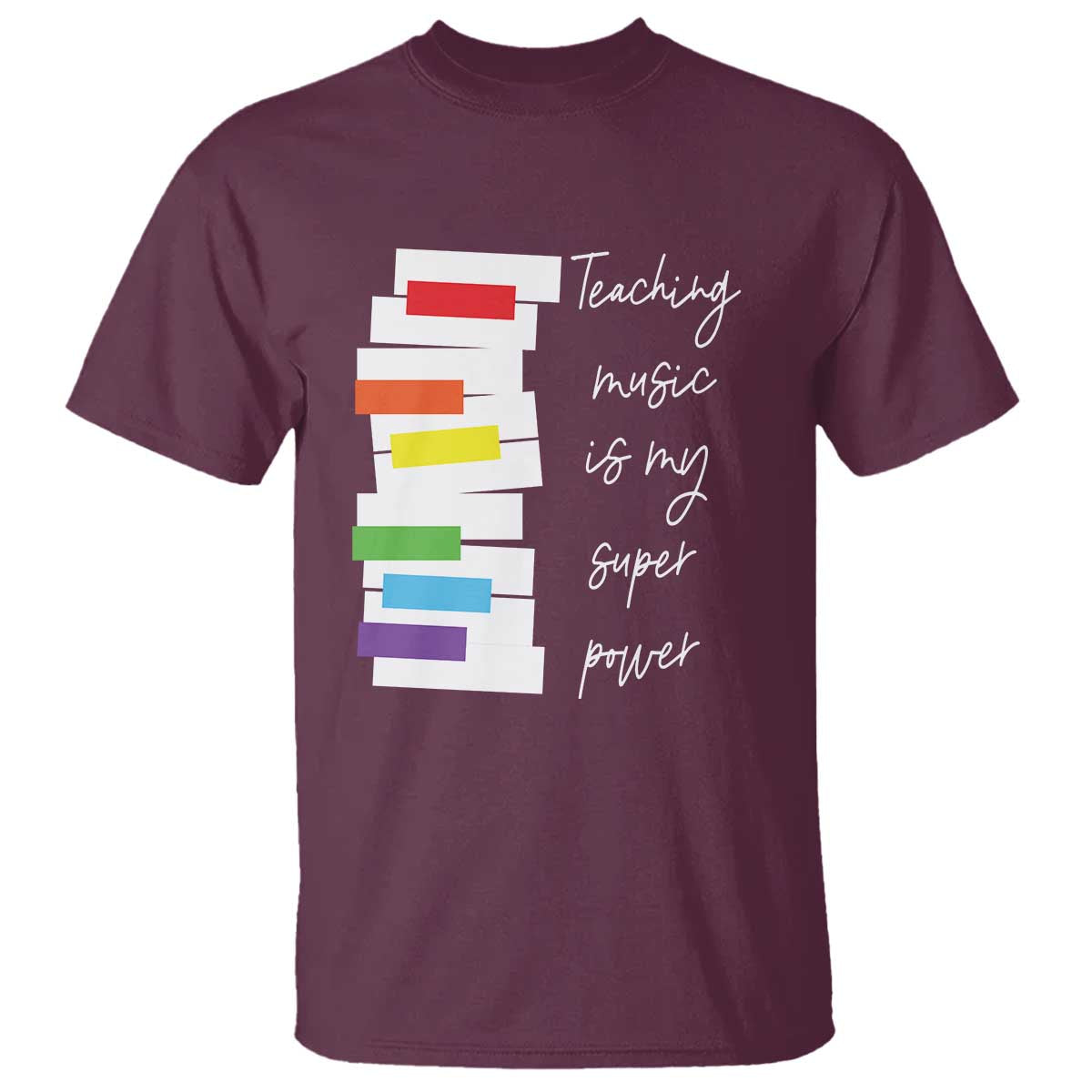 Music Teacher T Shirt Teaching Music Is My Superpower - Wonder Print Shop