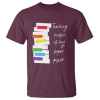 Music Teacher T Shirt Teaching Music Is My Superpower - Wonder Print Shop