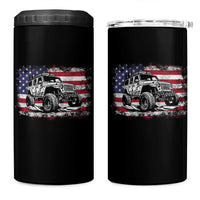 American Flag UTV Side By Side SXS Off Road Car 4 in 1 Can Cooler Tumbler - Wonder Print Shop