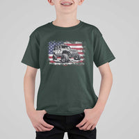 American Flag UTV Side By Side SXS Off Road Car T Shirt For Kid - Wonder Print Shop