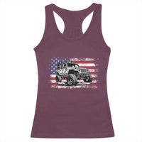 American Flag UTV Side By Side SXS Off Road Car Racerback Tank Top - Wonder Print Shop
