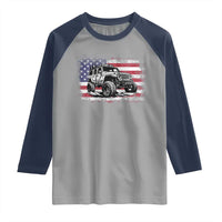 American Flag UTV Side By Side SXS Off Road Car Raglan Shirt - Wonder Print Shop