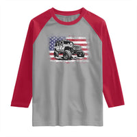 American Flag UTV Side By Side SXS Off Road Car Raglan Shirt - Wonder Print Shop