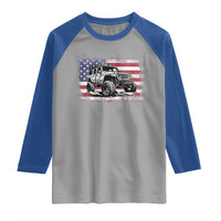 American Flag UTV Side By Side SXS Off Road Car Raglan Shirt - Wonder Print Shop