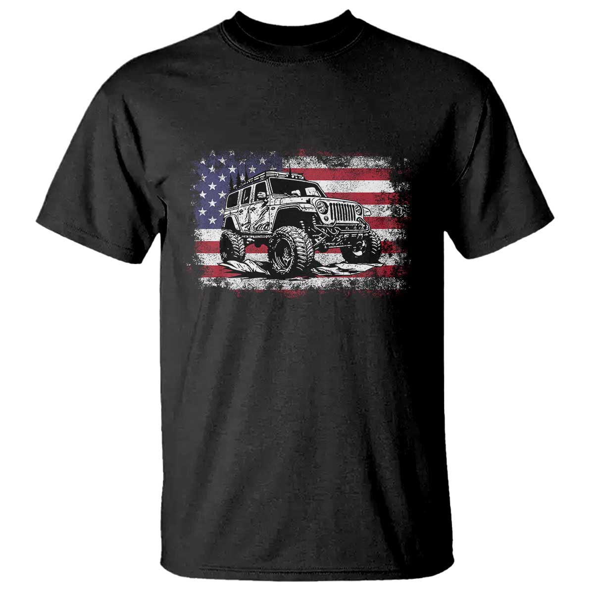 American Flag UTV Side By Side SXS Off Road Car T Shirt - Wonder Print Shop
