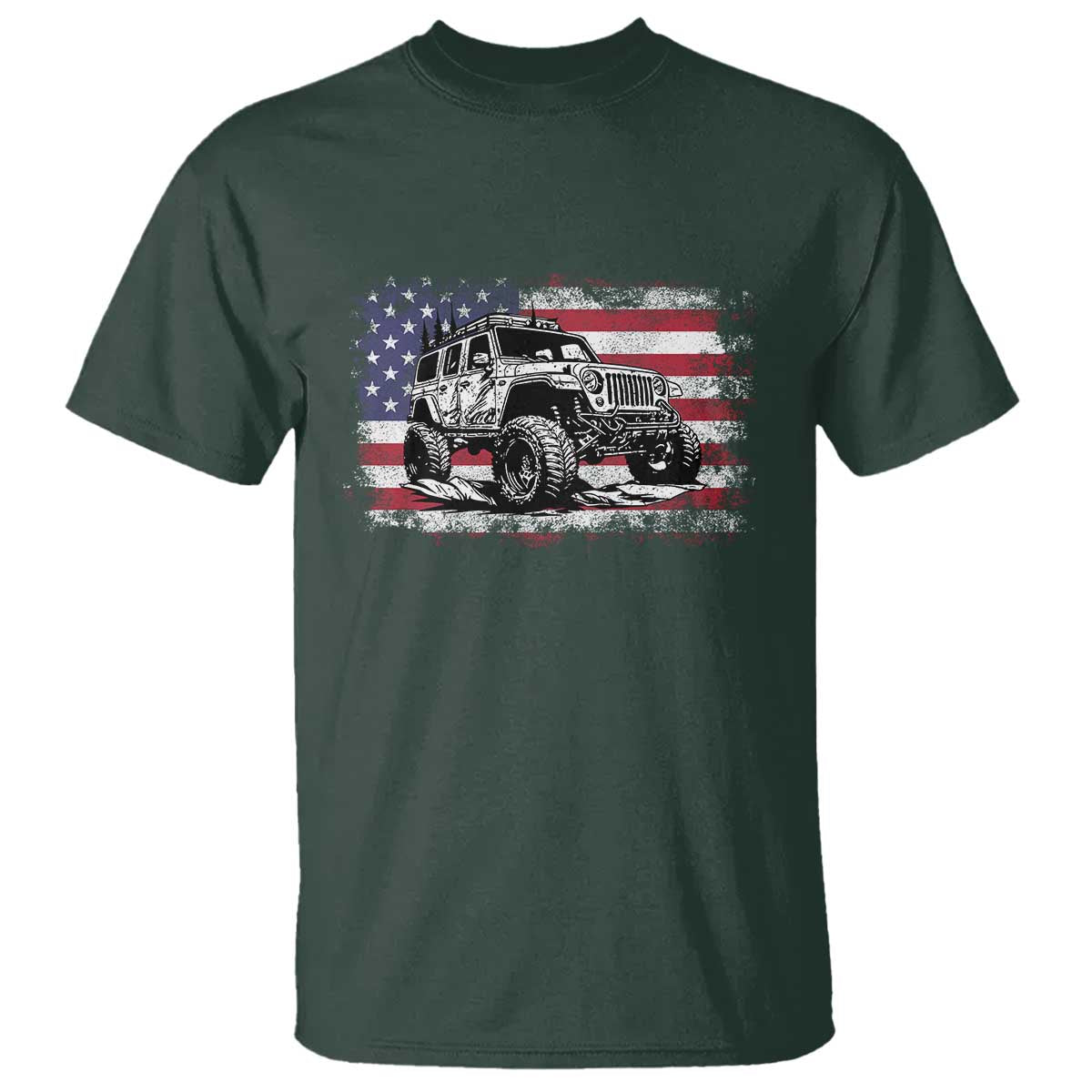 American Flag UTV Side By Side SXS Off Road Car T Shirt - Wonder Print Shop