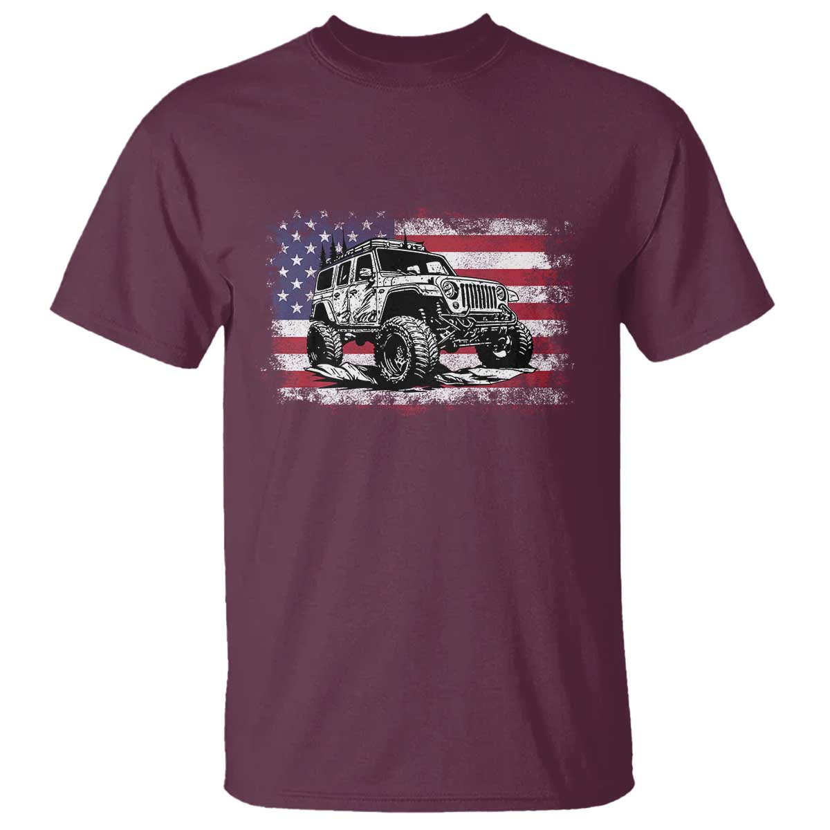 American Flag UTV Side By Side SXS Off Road Car T Shirt - Wonder Print Shop