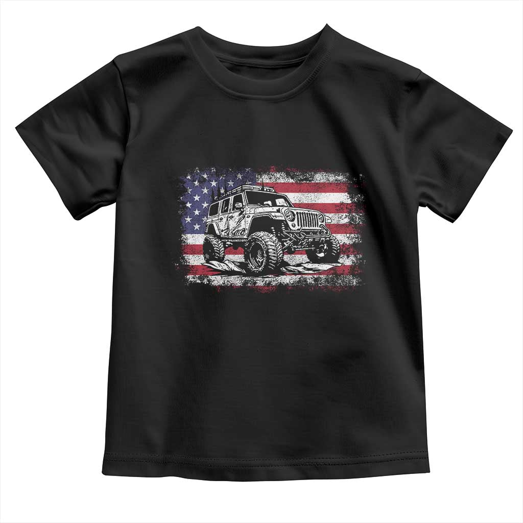 American Flag UTV Side By Side SXS Off Road Car Toddler T Shirt - Wonder Print Shop