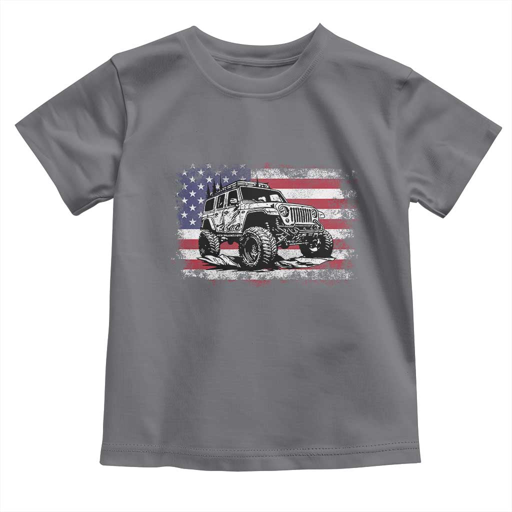 American Flag UTV Side By Side SXS Off Road Car Toddler T Shirt - Wonder Print Shop