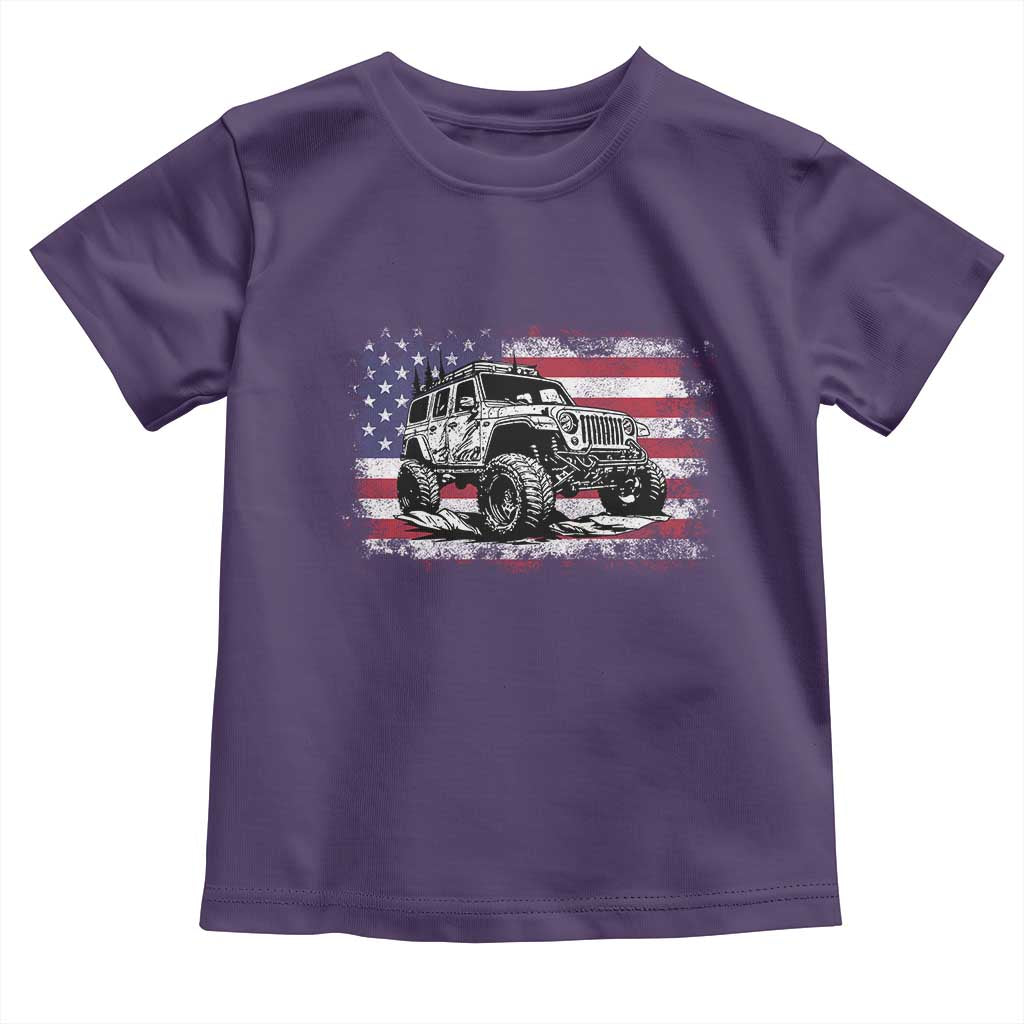 American Flag UTV Side By Side SXS Off Road Car Toddler T Shirt - Wonder Print Shop