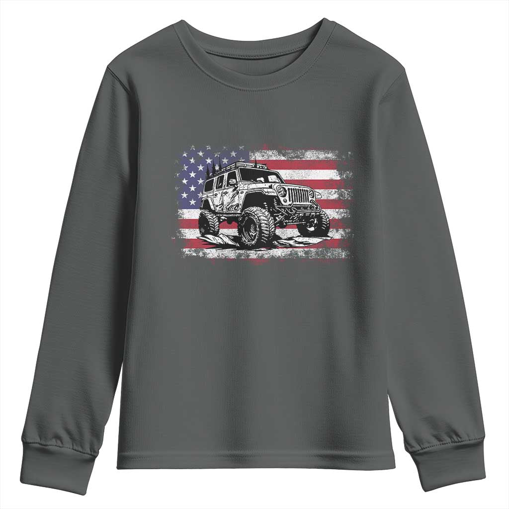 American Flag UTV Side By Side SXS Off Road Car Youth Sweatshirt - Wonder Print Shop