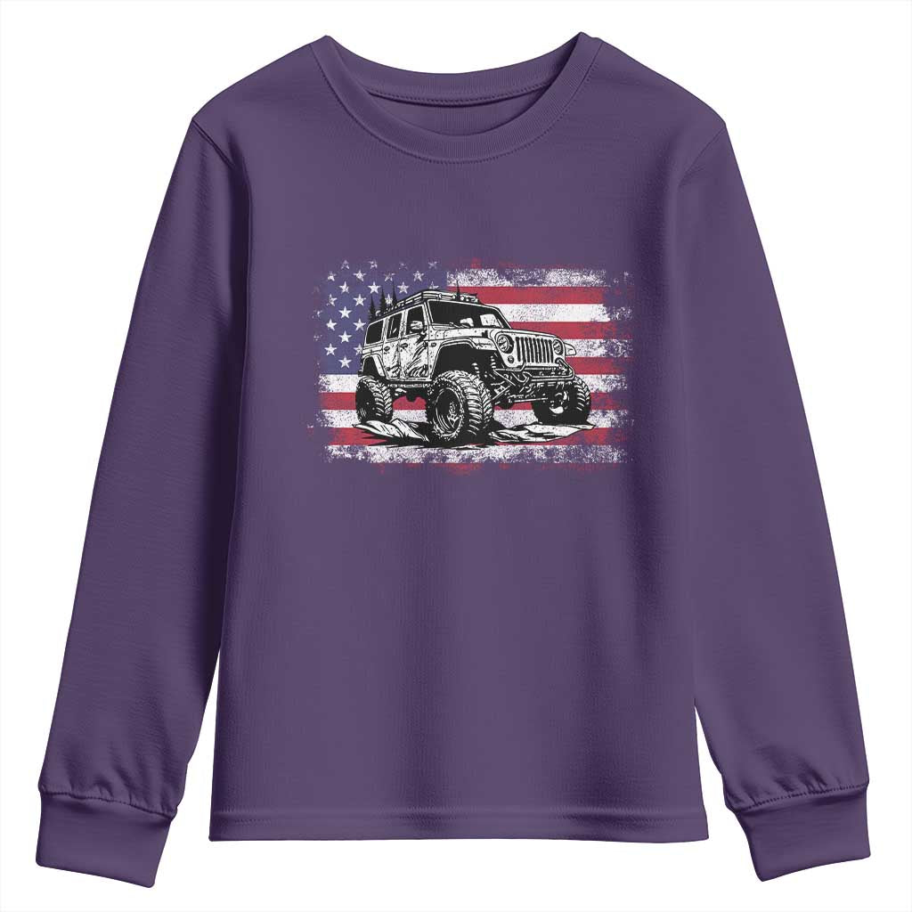 American Flag UTV Side By Side SXS Off Road Car Youth Sweatshirt - Wonder Print Shop