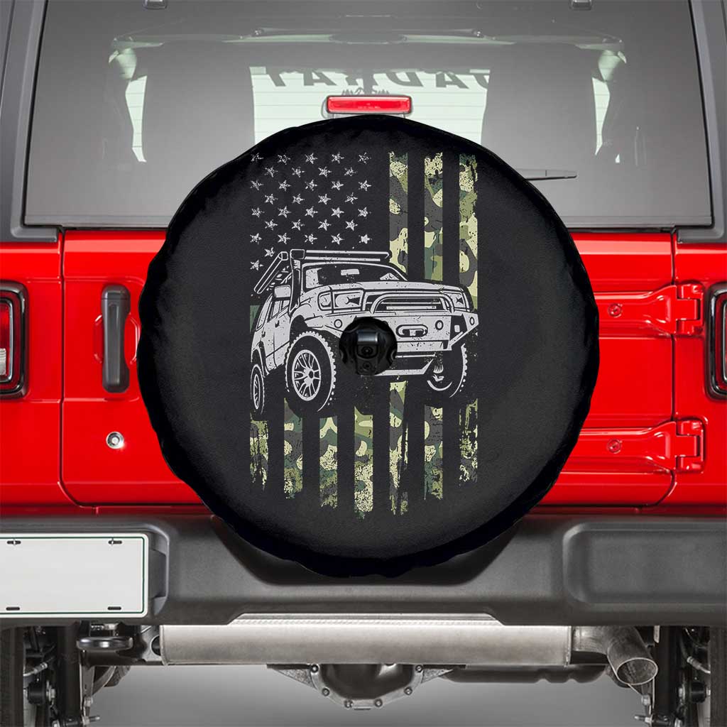 Camouflage American Flag UTV Side By Side SXS Off Road Car Spare Tire Cover - Wonder Print Shop