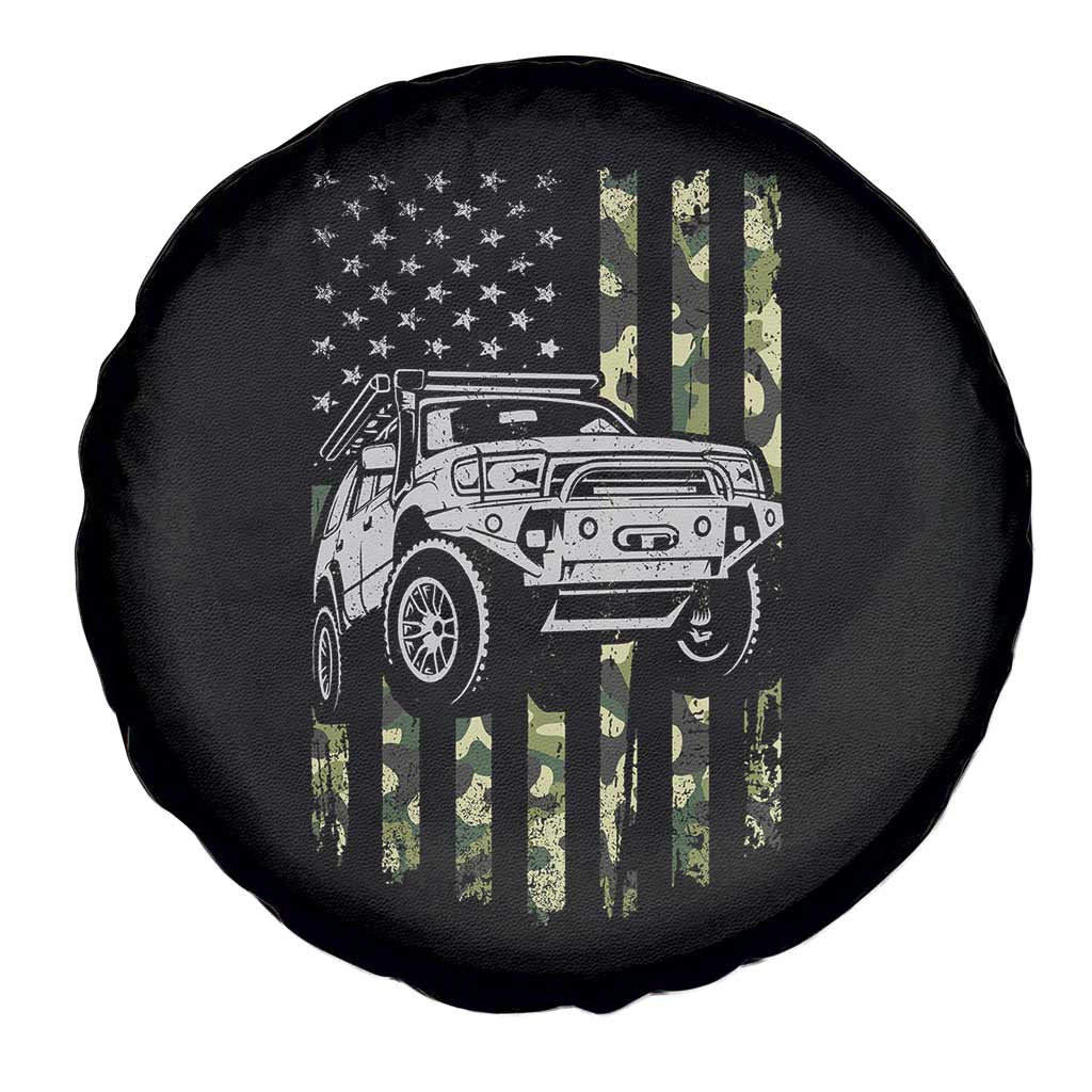 Camouflage American Flag UTV Side By Side SXS Off Road Car Spare Tire Cover - Wonder Print Shop