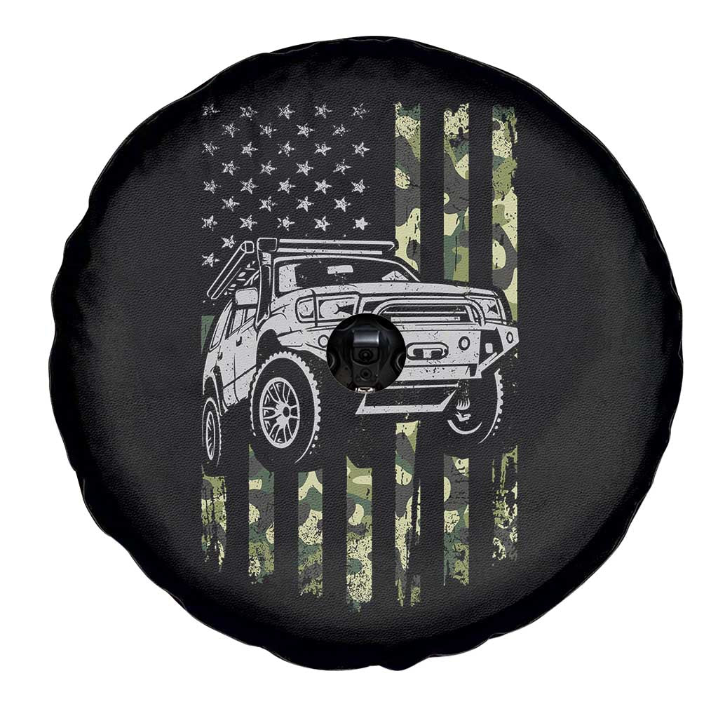 Camouflage American Flag UTV Side By Side SXS Off Road Car Spare Tire Cover - Wonder Print Shop
