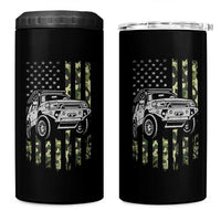 Camouflage American Flag UTV Side By Side SXS Off Road Car 4 in 1 Can Cooler Tumbler - Wonder Print Shop
