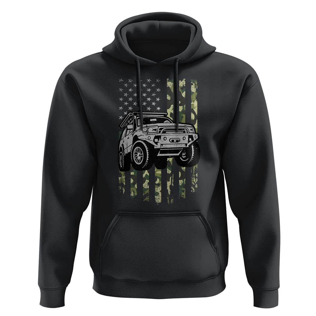 Camouflage American Flag UTV Side By Side SXS Off Road Car Hoodie - Wonder Print Shop
