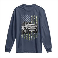 Camouflage American Flag UTV Side By Side SXS Off Road Car Long Sleeve Shirt - Wonder Print Shop