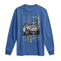 Camouflage American Flag UTV Side By Side SXS Off Road Car Long Sleeve Shirt - Wonder Print Shop
