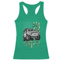 Camouflage American Flag UTV Side By Side SXS Off Road Car Racerback Tank Top - Wonder Print Shop