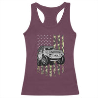 Camouflage American Flag UTV Side By Side SXS Off Road Car Racerback Tank Top - Wonder Print Shop