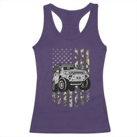 Camouflage American Flag UTV Side By Side SXS Off Road Car Racerback Tank Top - Wonder Print Shop