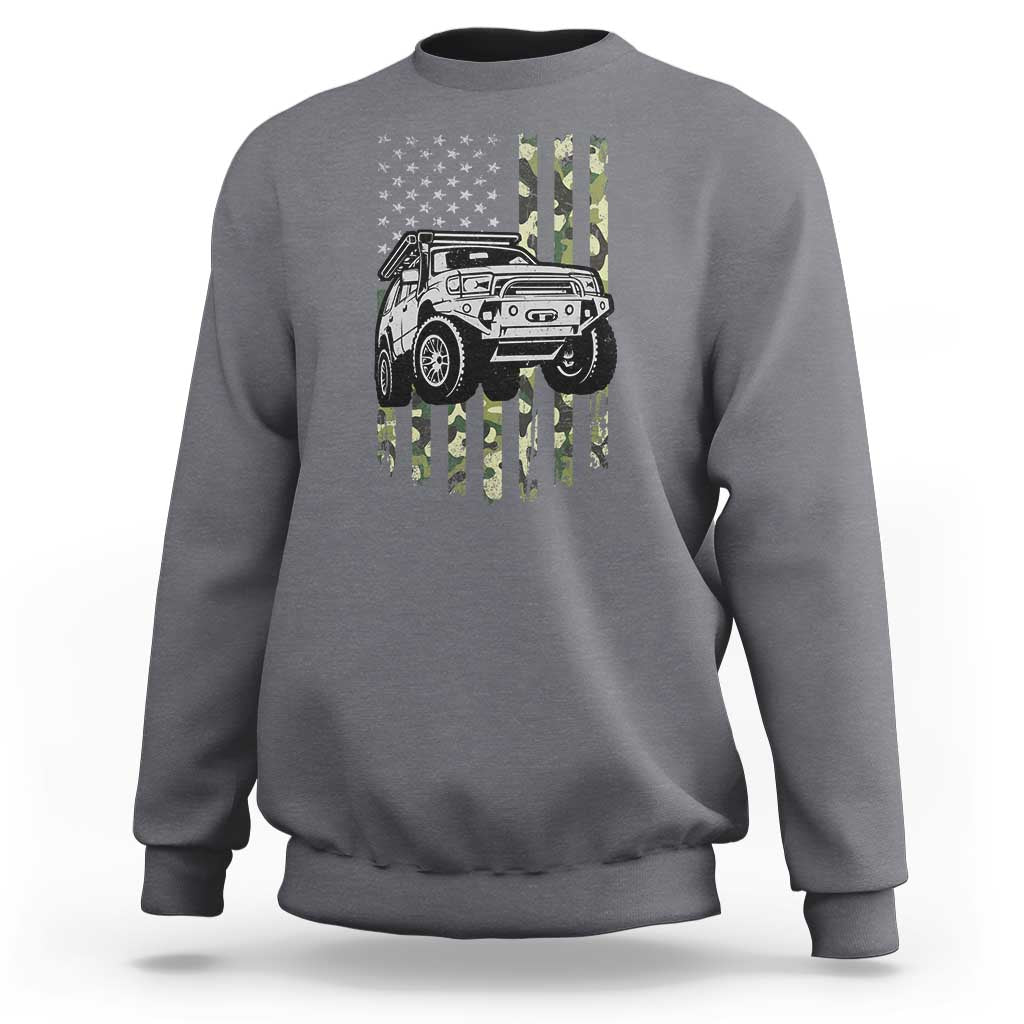Camouflage American Flag UTV Side By Side SXS Off Road Car Sweatshirt - Wonder Print Shop