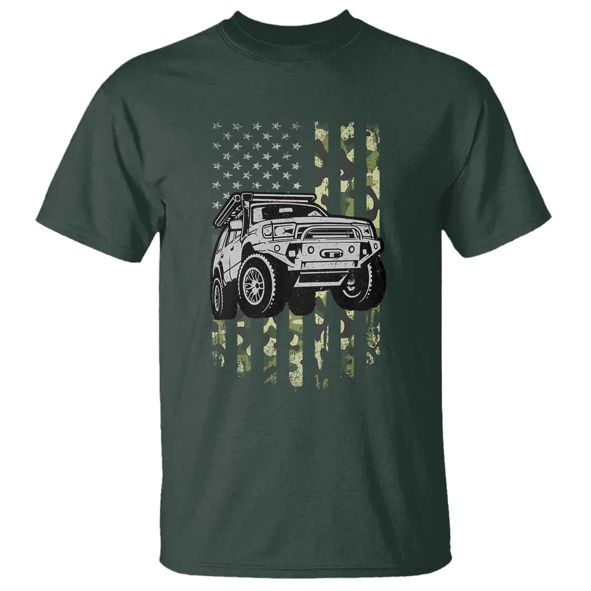 Camouflage American Flag UTV Side By Side SXS Off Road Car T Shirt - Wonder Print Shop