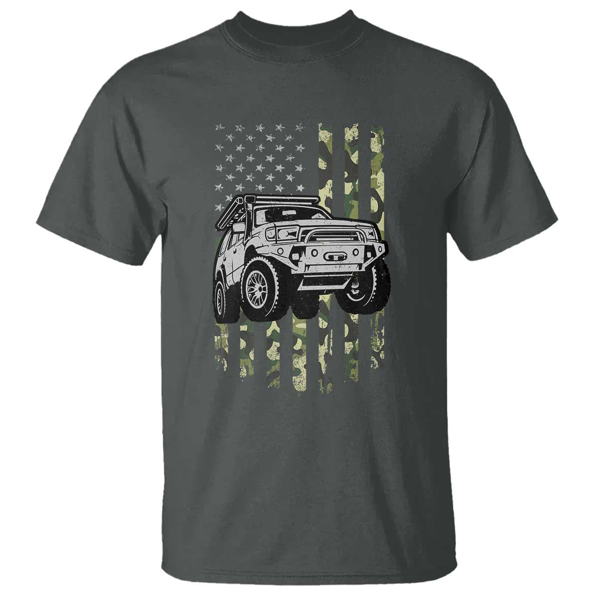 Camouflage American Flag UTV Side By Side SXS Off Road Car T Shirt - Wonder Print Shop
