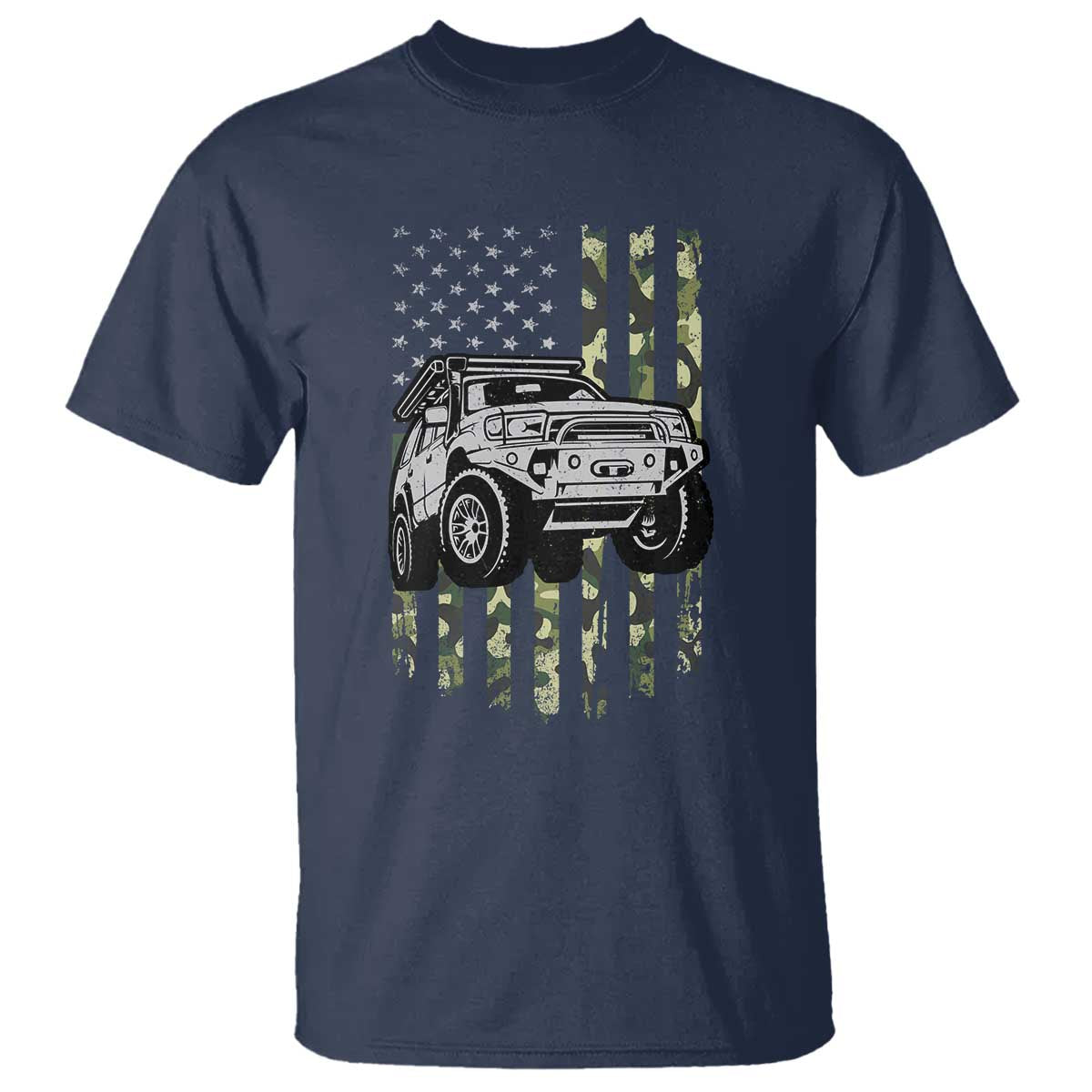 Camouflage American Flag UTV Side By Side SXS Off Road Car T Shirt - Wonder Print Shop