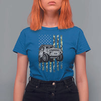 Camouflage American Flag UTV Side By Side SXS Off Road Car T Shirt For Women - Wonder Print Shop