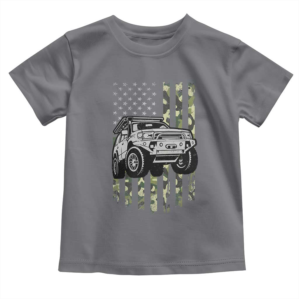 Camouflage American Flag UTV Side By Side SXS Off Road Car Toddler T Shirt - Wonder Print Shop