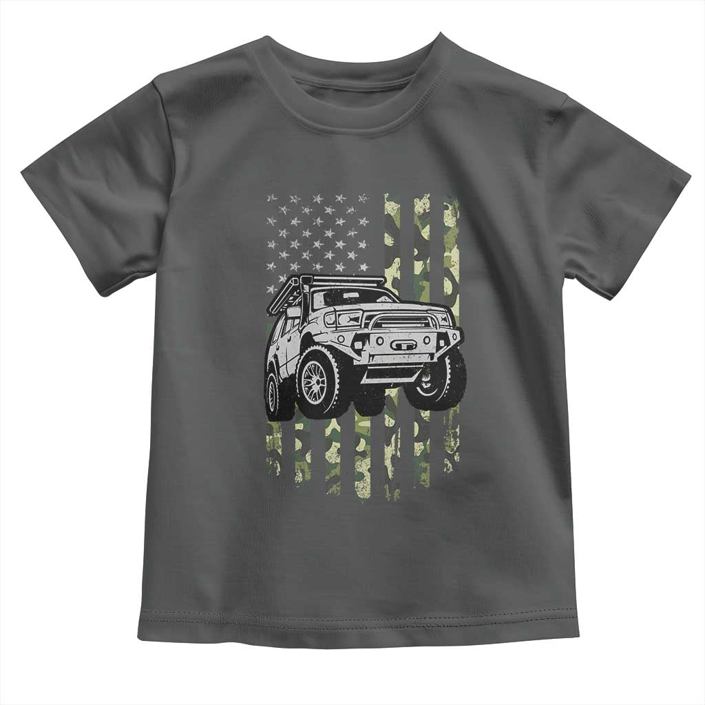 Camouflage American Flag UTV Side By Side SXS Off Road Car Toddler T Shirt - Wonder Print Shop