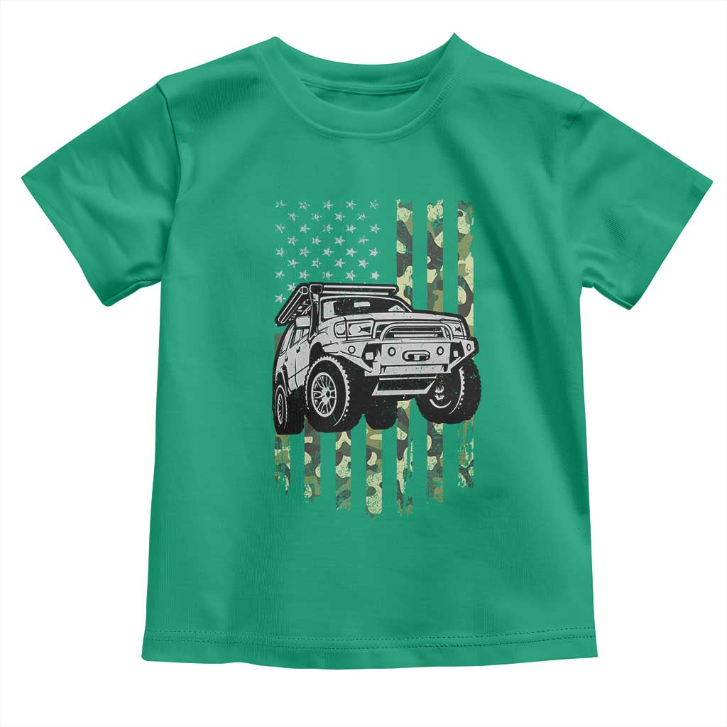 Camouflage American Flag UTV Side By Side SXS Off Road Car Toddler T Shirt - Wonder Print Shop
