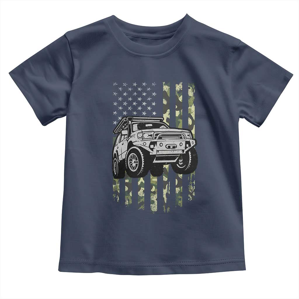 Camouflage American Flag UTV Side By Side SXS Off Road Car Toddler T Shirt - Wonder Print Shop