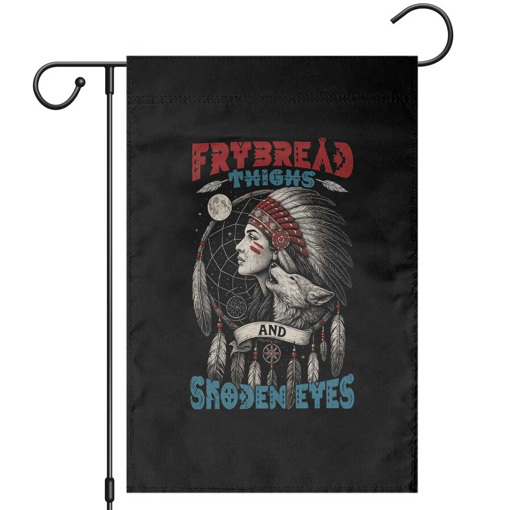 Native American Women Garden Flag Frybread Thighs Skoden Eyes Dreamcatcher - Wonder Print Shop