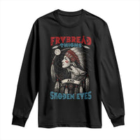 Native American Women Long Sleeve Shirt Frybread Thighs Skoden Eyes Dreamcatcher - Wonder Print Shop