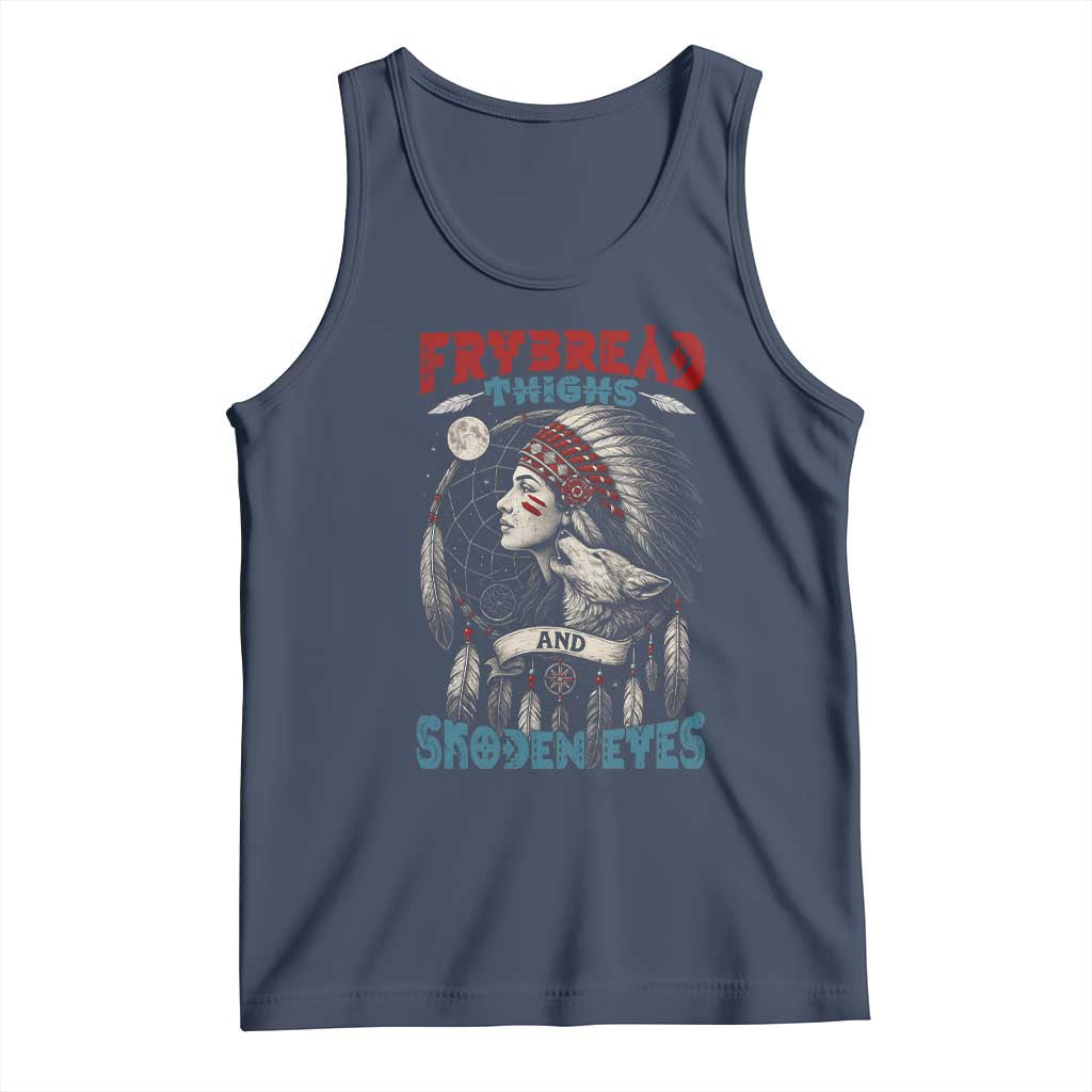 Native American Women Tank Top Frybread Thighs Skoden Eyes Dreamcatcher - Wonder Print Shop