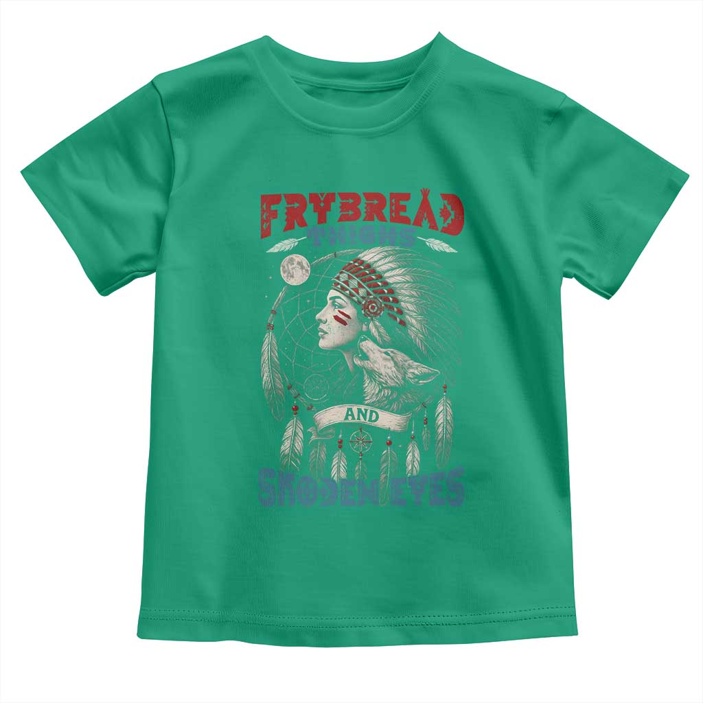 Native American Women Toddler T Shirt Frybread Thighs Skoden Eyes Dreamcatcher - Wonder Print Shop