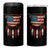 Native American Vintage Feathers USA Flag 4 in 1 Can Cooler Tumbler - Wonder Print Shop