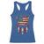 Native American Vintage Feathers USA Flag Racerback Tank Top - Wonder Print Shop