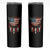 Native American Vintage Feathers USA Flag Skinny Tumbler - Wonder Print Shop